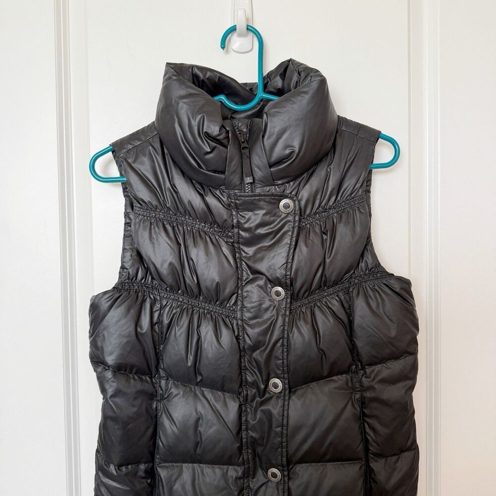 Prana Womens Black Quilted Down Puffer Vest Size Small Warm Outdoors Winter - Picture 2 of 7